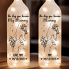 The Day You Become My Mummy - Family Personalized Custom Bottle Lamp - Baby Shower Gift, Gift For First Mom