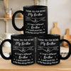 Thank You For Being My Friend - Family Personalized Custom Black Mug - Gift For Family Members, Siblings, Brothers, Cousins, Best Friends