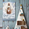 Custom Photo God Has You In His Arms, I Have You In My Heart - Memorial Personalized Custom Vertical Poster - Sympathy Gift For Family Members