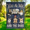 Only Us, Cuddles And Wagging Joy - Dog Personalized Custom Flag - Gift For Husband Wife, Pet Owners, Pet Lovers