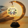 Two Souls, One Love, Forever Intertwined - Couple Personalized Custom Moon Lamp Light - Gift For Husband Wife, Anniversary