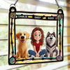 Less Stress When I'm With You - Dog & Cat Personalized Window Hanging Suncatcher - Gift For Pet Owners, Pet Lovers