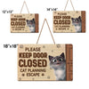 Plotting My Great Escape - Cat Personalized Custom Home Decor Wood Sign - House Warming Gift For Pet Owners, Pet Lovers