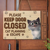 Plotting My Great Escape - Cat Personalized Custom Home Decor Wood Sign - House Warming Gift For Pet Owners, Pet Lovers