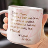 A Big Thank You, Mom - Family Personalized Custom Marble Mug - Gift For Mom, Grandma