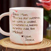 A Big Thank You, Mom - Family Personalized Custom Marble Mug - Gift For Mom, Grandma