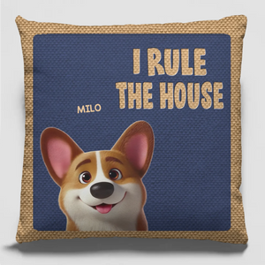 Paws Up, We Rule The House - Dog & Cat Personalized Custom Pillow - Gift For Pet Owners, Pet Lovers