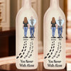 You Never Walk Alone - Memorial Personalized Custom Bottle Lamp - Sympathy Gift For Family Members