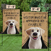 Standing Watch, Heart On Duty - Dog Personalized Custom Flag - Gift For Pet Owners, Pet Lovers