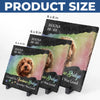 Custom Photo Waiting At The Rainbow Bridge - Memorial Personalized Custom Square Shaped Stone With Stand - Sympathy Gift For Pet Owners, Pet Lovers
