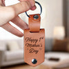Custom Photo Lucky Me, I’ve Got The Best Mommy - Family Personalized Custom Engraved Leather Keychain - Mother's Day, Baby Shower Gift, Gift For First Mom