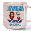 A Tiny Version Of Mom - Family Personalized Custom Marble Mug - Gift For Mom, Daughter