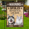 Custom Photo Happiness Is A Wagging Tail - Dog & Cat Personalized Custom Flag - Gift For Pet Owners, Pet Lovers