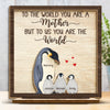 Huddled In Love, Always - Family Personalized Custom Shaped 2-Layered Wooden Plaque With Flat Stand - House Warming Gift For Mom, Grandma