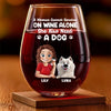 Raise A Glass, Wag A Tail - Dog Personalized Custom Wine Glass - Gift For Pet Owners, Pet Lovers