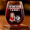Raise A Glass, Wag A Tail - Dog Personalized Custom Wine Glass - Gift For Pet Owners, Pet Lovers
