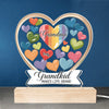 Forever In Grandmother's Heart - Family Personalized Custom Shaped 3D LED Light - Gift For Grandma, Grandpa, Grandkid