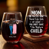 A Little Something To Make Her Feel Extra Special - Family Personalized Custom Wine Glass - Gift For Mom, Daughter
