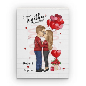 Every Love Story Is Beautiful, But Ours Is My Favorite - Couple Personalized Custom Horizontal Rectangle Shaped Building Brick Blocks - Gift For Husband Wife, Anniversary