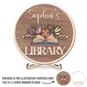 Words Are My Power, Curiosity Is My Fuel - Family Personalized Custom 2-Layered Wooden Plaque With Stand - Gift For Yourself, Best Friends, Siblings, Family Members