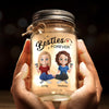 True Friendship Is Rare And Precious - Family Personalized Custom Mason Jar Light - Gift For Mom, Daughter