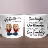 We Will Be Friends Until We're Old And Senile - Bestie Personalized Custom Chunky Mug - Gift For Best Friends, BFF, Sisters