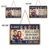 Home Of Barking Security And Unconditional Love - Couple Personalized Custom Home Decor Wood Sign - Gift For Husband Wife, Anniversary, Pet Owners, Pet Lovers