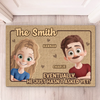 Together We Are Home - Couple Personalized Custom Home Decor Decorative Mat - House Warming Gift For Husband Wife, Anniversary
