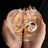 Custom Photo Infinite Love, Forever Ours - Couple Personalized Custom 3D Crystal Heart Shaped - Gift For Husband Wife, Anniversary