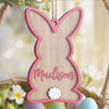 Hoppy Easter, Full Of Love - Family Personalized Custom Ornament - Wood Custom Shaped - Easter Gift For Family Members