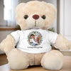 Custom Photo A Hug When You Need It - Memorial Personalized Custom Teddy Bear Plush - Sympathy Gift For Family Members