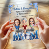 Linked By Love, Strengthened By Family - Family Personalized Custom Rectangle Shaped Acrylic Plaque - Mother's Day, Gift For Mom, Daughter