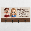 Family Is Our Greatest Blessing - Family Personalized Custom Home Decor Key Hanger, Key Holder - House Warming Gift For Family Members