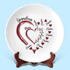 Grandma’s Heart, Our Forever Home - Family Personalized Custom Ceramic Plate - Mother's Day, Gift For Mom, Grandma