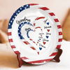 Love Woven Through Generations - Family Personalized Custom Ceramic Plate - Mother's Day, Gift For Mom, Grandma