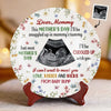 Custom Photo From My Tiny Hands To Your Big Heart - Family Personalized Custom Ceramic Plate - Mother's Day, Baby Shower Gift, Gift For First Mom