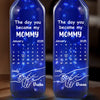 Forever Grateful, The Day You Became My Mommy - Family Personalized Custom Blue Bottle Lamp - Baby Shower Gift, Gift For First Mom