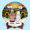 Love Never Fades, It Only Grows Stronger - Memorial Personalized Custom Ceramic Plate - Sympathy Gift For Pet Owners, Pet Lovers