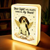 Custom Photo Rest In Peace, Always In Our Hearts - Memorial Personalized Custom LED Mirror Frame Lamp - Sympathy Gift For Pet Owners, Pet Lovers