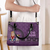 Dog Mom, More Love And Less Bark - Dog Personalized Custom Leather Handbag - Mother's Day, Gift For Pet Owners, Pet Lovers