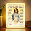 Custom Photo I Am Confident, Capable, And Strong - Family Personalized Custom LED Mirror Frame Lamp - Gift For Yourself, Best Friends, Siblings, Family Members