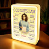 Custom Photo I Am Confident, Capable, And Strong - Family Personalized Custom LED Mirror Frame Lamp - Gift For Yourself, Best Friends, Siblings, Family Members