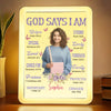 Custom Photo I Am Confident, Capable, And Strong - Family Personalized Custom LED Mirror Frame Lamp - Gift For Yourself, Best Friends, Siblings, Family Members