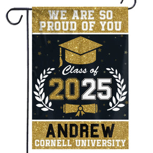 We Are So Proud Of You - Family Personalized Custom Flag - Graduation Gift For Family Members, Siblings, Brothers, Sisters