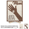 From Little Hands To Big Hearts - Family Personalized Custom 2-Layered Wooden Plaque With Stand - Mother's Day Gift For Mom, Grandma