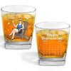 Retired And Loving It - Coworker Personalized Custom Square Whiskey Glass - Appreciation, Retirement Gift For Coworkers, Work Friends, Colleagues