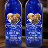 Custom Photo Together, Always & Forever - Couple Personalized Custom Blue Bottle Lamp - Gift For Husband Wife, Anniversary