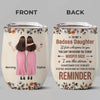 Remember, You’re Unstoppable - Family Personalized Custom Wine Tumbler - Gift For Mom, Daughter