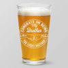 Let's Raise A Glass To My Brother - Family Personalized Custom Beer Glass - Gift For Family Members
