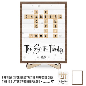 The Warmth Of Family Gatherings - Family Personalized Custom 2-Layered Wooden Plaque With Stand - Christmas Gift For Family Members